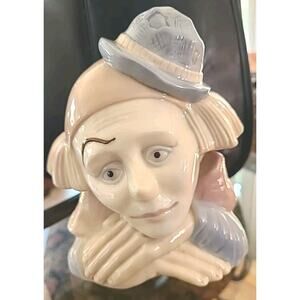 Vintage MCM Pastel Ceramic Ballet Clown Shelf Decor Clown Core Carnival Paris